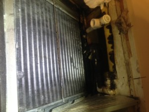 Freshly cleaned a/c coil ...Air Conditioner Spring Tune up