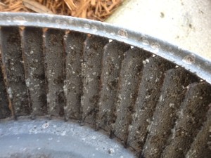 Dirty fan blades cut down on the air conditoners engineered efficiency, resulting in higher cost to operate.