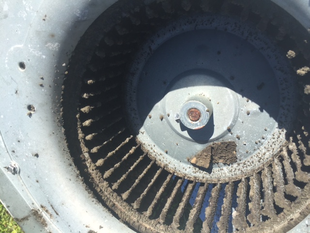 Dirty air conditioner blower fan